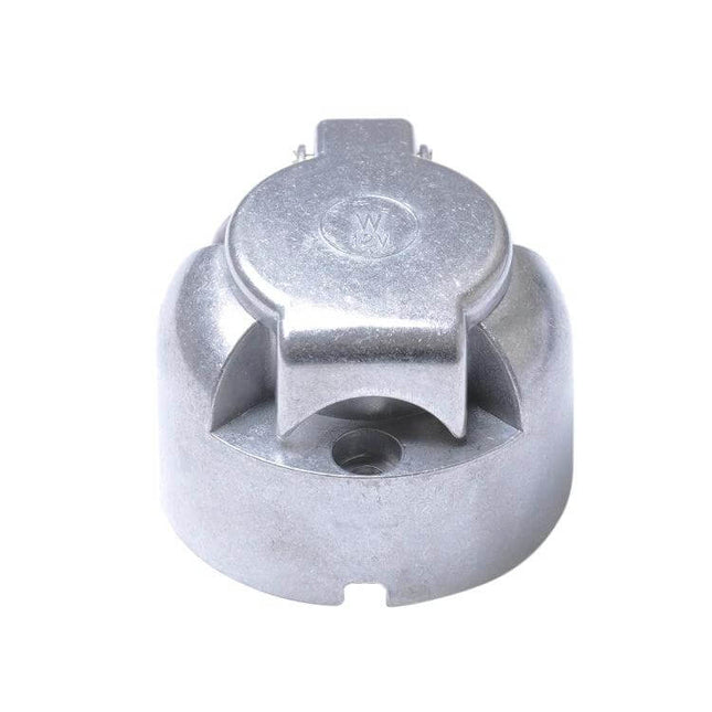 7 Pin Round Trailer Plug Connector for EU Towing, aluminum 7‑pole screw‑contact plug with corrosion‑resistant housing for trailers and caravans