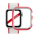 For Apple Watch Series 3 & 2 & 1 42mm / Silver Edge + Red Bottom