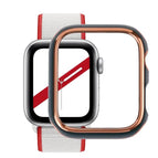 For Apple Watch Series 6 / 5 / 4 / Watch SE 40mm / Rose Gold Edge + Green Background