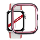 For Apple Watch Series 3 & 2 & 1 38mm / Pink Edge + Black Bottom