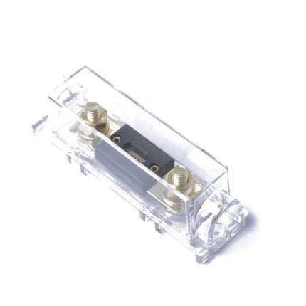 Car ANL Fuse Holder Inline Distribution For Vehicle Audio clear plastic inline fuse holder with 300A ANL fuse and gold-plated terminals