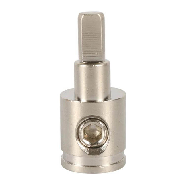 Large Size Nickel-Plated Brass Car Audio Terminal Block for 0GA to 4GA Wires, nickel-plated brass connector with set screw for secure automotive wiring