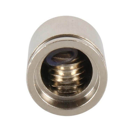 Large Size Nickel-Plated Brass Car Audio Terminal Block for 0GA to 4GA Wires - Front view of nickel-plated brass terminal connector