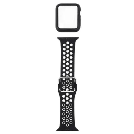 Silicone Strap Case Screen Guard Set for Apple Watch 44mm