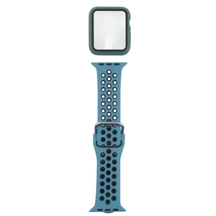 Silicone Strap Case Screen Guard Set for Apple Watch 44mm