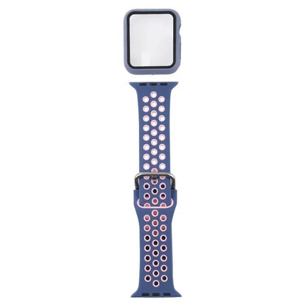 Silicone Strap Case Screen Guard Set for Apple Watch 44mm