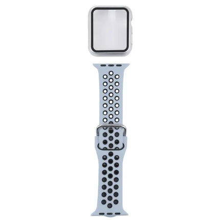 Silicone Strap Case Screen Guard Set for Apple Watch 44mm