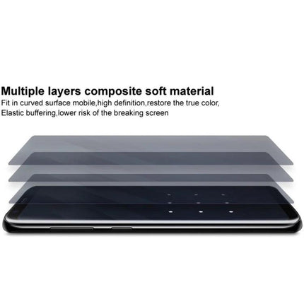 Imak Curved Hydrogel Screen Protector For Smartphones showing layered hydrogel film for edge-to-edge curved display protection