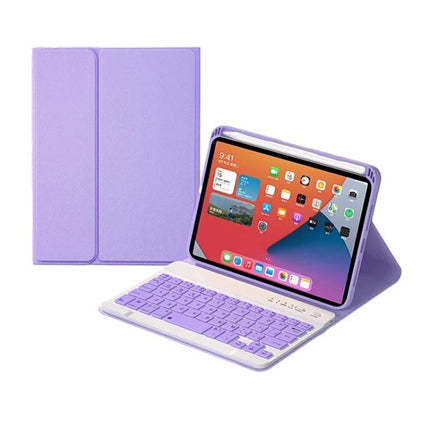 Protective Leather Case with Detachable Keyboard for iPad mini 6 in purple, PU exterior and detachable Bluetooth keyboard