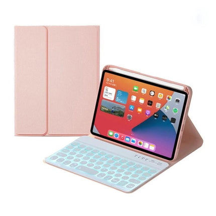 Detachable Bluetooth Keyboard Case for iPad mini 6 with Backlight in rose gold, detachable Bluetooth keyboard and protective folio