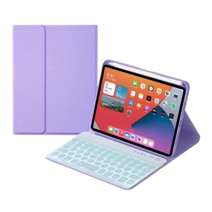 Detachable Bluetooth Keyboard Case for iPad mini 6 with Backlight in purple, detachable backlit Bluetooth keyboard and protective folio