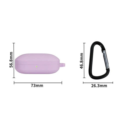 OnePlus Buds Pro Silicone Case for Daily Earphone Protection in pink with dimensions 73x56.8mm and included carabiner 46.8x26.3mm