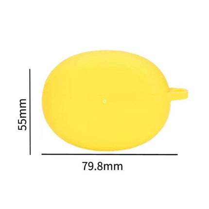 Silicone Case for Keeping Earphones Safe on Daily Outings - compact yellow silicone earphone case 79.8x55mm with charging port access