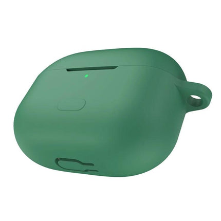 Liquid Silicone Case for Protecting Vivo Earphones in Daily Use - green protective silicone earphone case with charging port access and loop