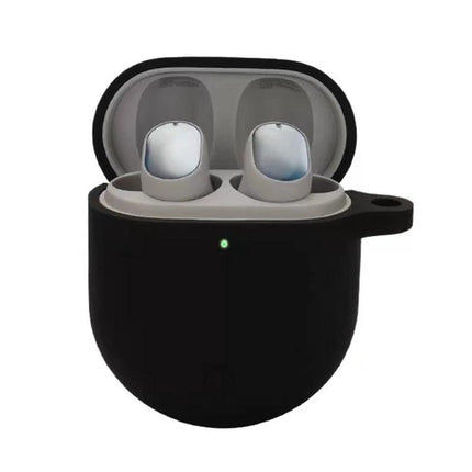 Silicone Case Keeps Earphones Protected During Daily Use - black silicone protective case for earbud charging with easy access