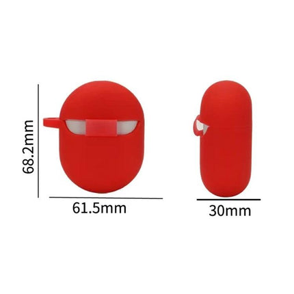 Silicone Case Keeps Earphones Protected During Daily Use - red silicone earphone case 68.2x61.5x30mm with charging access