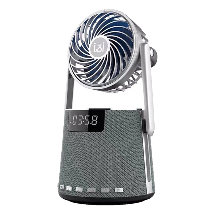 SOAIY K8 Wireless Bluetooth Dual Alarm Clock Speaker with Small Fan