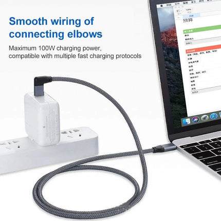 Practical USB-C Cable for Everyday Device Connections - braided 100W cable charging laptop and transferring data