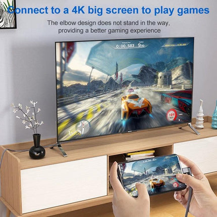 USB-C Extension Cable for Everyday Home and Office Connections connecting phone to 4K TV for gaming and screen mirroring