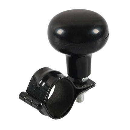 Car Steering Wheel Booster Ball For Easy One-Handed Steering - black ABS and aluminum alloy control knob for smoother one-hand driving