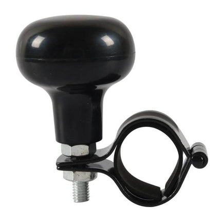 Car Steering Wheel Booster Ball For Easy One-Handed Steering, black ABS+aluminum alloy knob with clamp for one-handed driving and tight parking