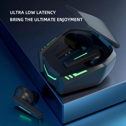Lenovo Wireless Earbuds For Music And Low-Latency Gaming in charging case showing ultra low latency design for commuting and gaming
