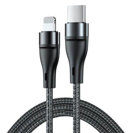 ADC 003 Type C To 8 Pin PD Fast Charging Woven Cable 1m 2m braided gray Type-C to 8-pin cable, PD fast charging, PVC + pure copper
