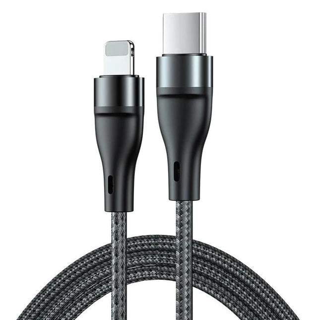 ADC 003 Type C To 8 Pin PD Fast Charging Woven Cable 1m 2m braided gray Type-C to 8-pin cable, PD fast charging, PVC + pure copper