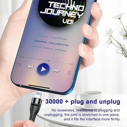 ADC 003 Type C To 8 Pin PD Fast Charging Woven Cable 1m 2m – Type-C to 8‑Pin braided PD charging cable, 1m and 2m lengths