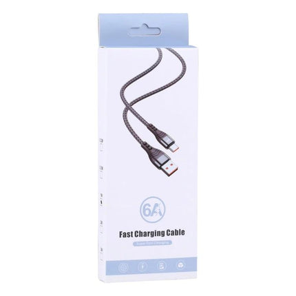 USB to USB-C Woven Cable for Daily Device Charging Needs - braided fast charging cable packaged for home and desk use