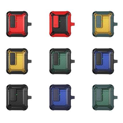 Carbon Fiber Case for AirPods Protection on Daily Commutes - Rugged Carbon Fiber AirPods Case in Multiple Colors, Dustproof, Quick-Access Design
