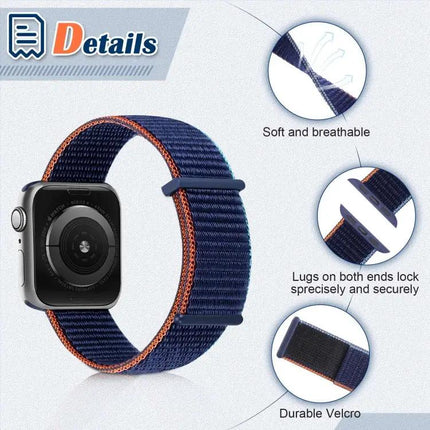 Hook And Loop Replacement Watch Band For Apple Watch 38-41mm