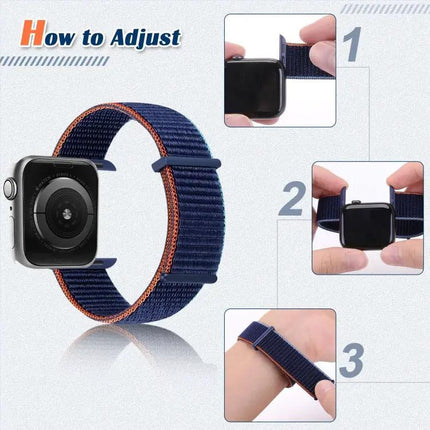 Hook And Loop Replacement Watch Band For Apple Watch 38-41mm