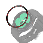 For Samsung Galaxy Watch4 Classic 42mm / Black Ring Red Letter