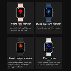 IP68 Waterproof Smart Watch with 1.69" IPS Touch Screen, Heart Rate & Sleep Monitoring, Bluetooth Calling, and Body Temperature Tracking