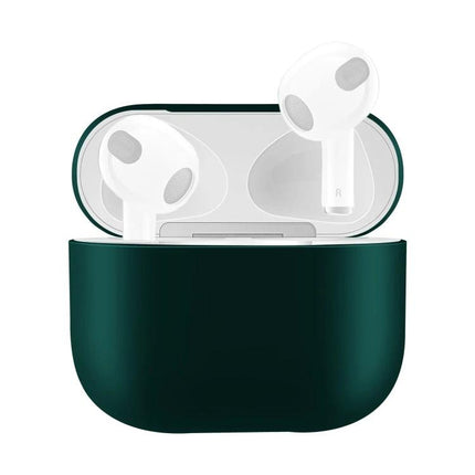 Silicone Protective Case for Daily Earphone Use On the Go dark green 360-degree protection with charging port access