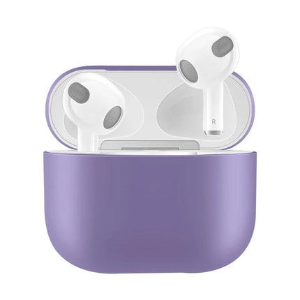 Silicone Protective Case for Daily Earphone Use On the Go - purple 360-degree sweat-resistant cover with accessible charging port
