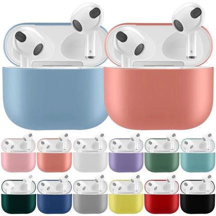Silicone Protective Case for Daily Earphone Use On the Go showing multiple colorful silicone earphone cases with 360-degree protection and accessible charging port