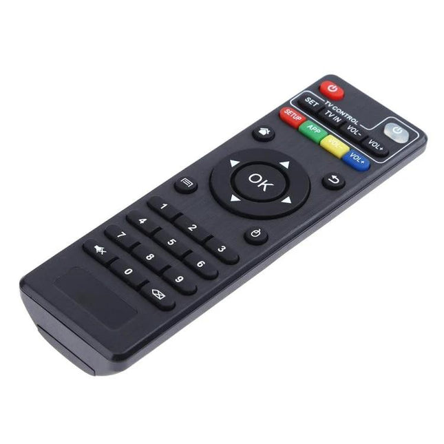 Remote Control for Android Set-Top Boxes, 2-Pack Set - black infrared remote with OK navigation pad and numeric keypad