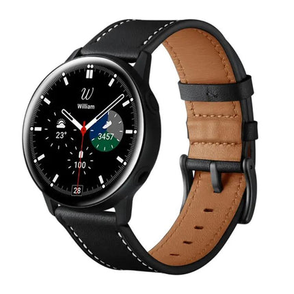 Leather Watch Strap Compatible Samsung Galaxy Watch 20mm
