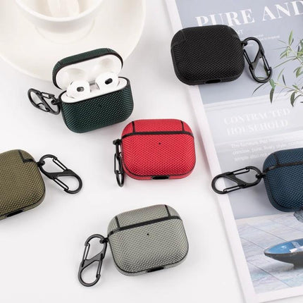Waterproof Nylon Case for AirPods 3 with Hook for Daily Use - assorted nylon protective cases clipped to bags