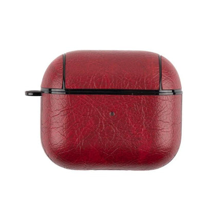 Protective Leather Case for Everyday Earphone Protection – red leather earphone case with pocket-friendly slim design