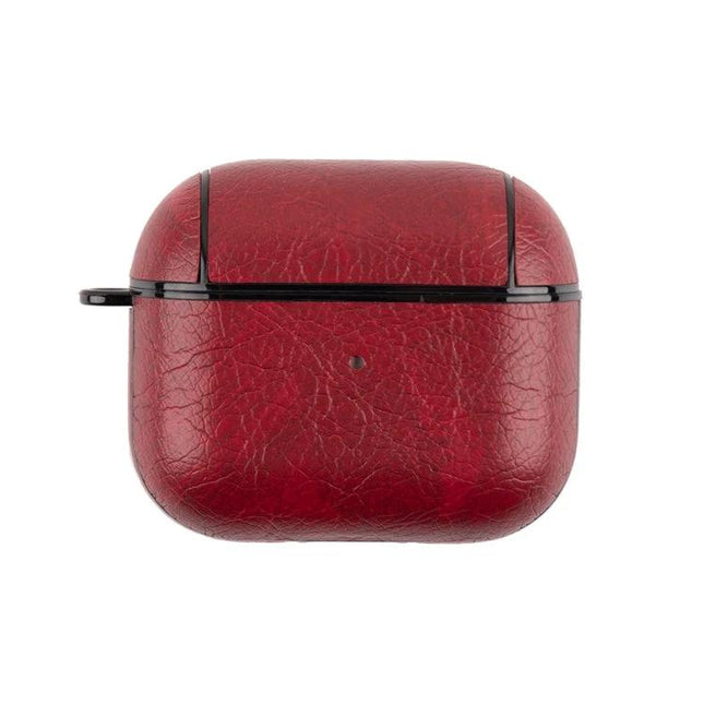 Protective Leather Case for Everyday Earphone Protection – red leather earphone case with pocket-friendly slim design