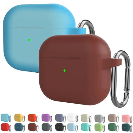 Silicone Case for Everyday Earphone Protection with Hook in assorted colors with carabiner for commuting and exercise