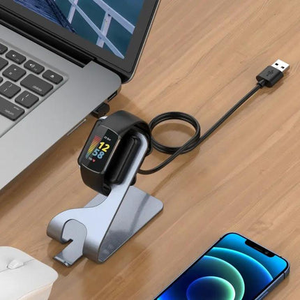 Magnetic Metal Charger Holder for Fitbit Charge 5 1.5m Cable