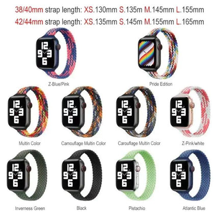 Apple Watch Nylon Braided Solo Loop Band 38-45mm S/M