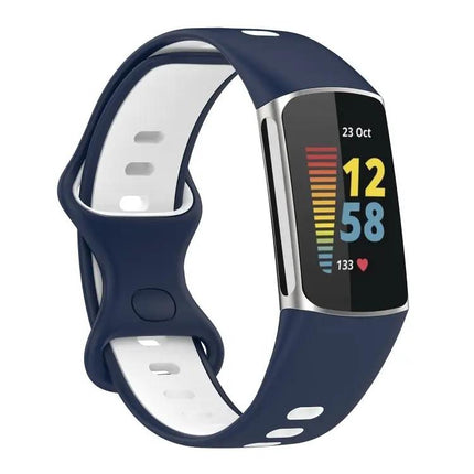 Two-Tone Silicone Replacement Band For Fitbit Charge 5