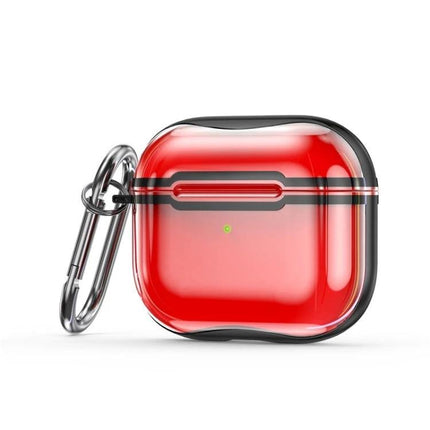 Keep Your AirPods Safe with This Hook Case for Daily Use - Red glossy protective AirPods case with metal hook clip