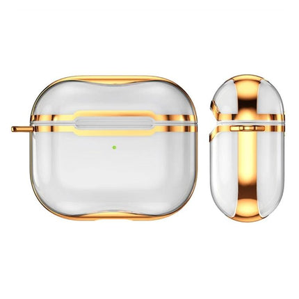 Keep Your AirPods Safe with This Hook Case for Daily Use transparent gold hook case for commuting and gym