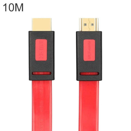 ULT-unite 4K Ultra HD Gold-Plated HDMI Cable for Daily Connections - red flat 10M HDMI cable with gold-plated connectors